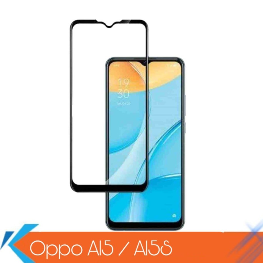 Anti Gores Full Layar Oppo A15 / A15S Tempered Glass Full Cover Oppo A15