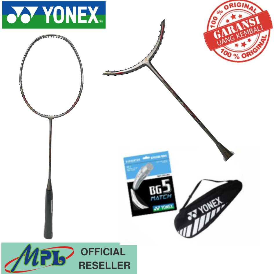 RACKET BADMINTON YONEX NANORAY 72 LIGHT RUDY HARTONO+GRIP+5 MATCH+TAS