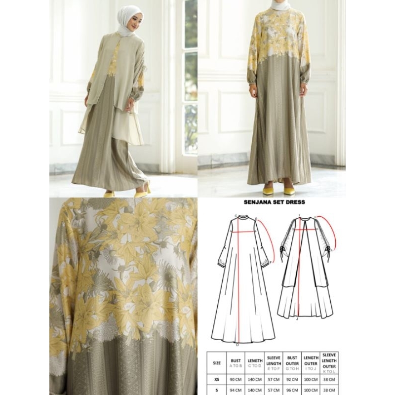 SALE GEULIS DRESS - SENJANA SET DRESS YELLOW  BY GEULIS.ID