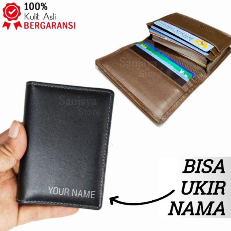 Dompet Kartu Kecil Pria Wanita ORIGINAL Kulit Asli Garut