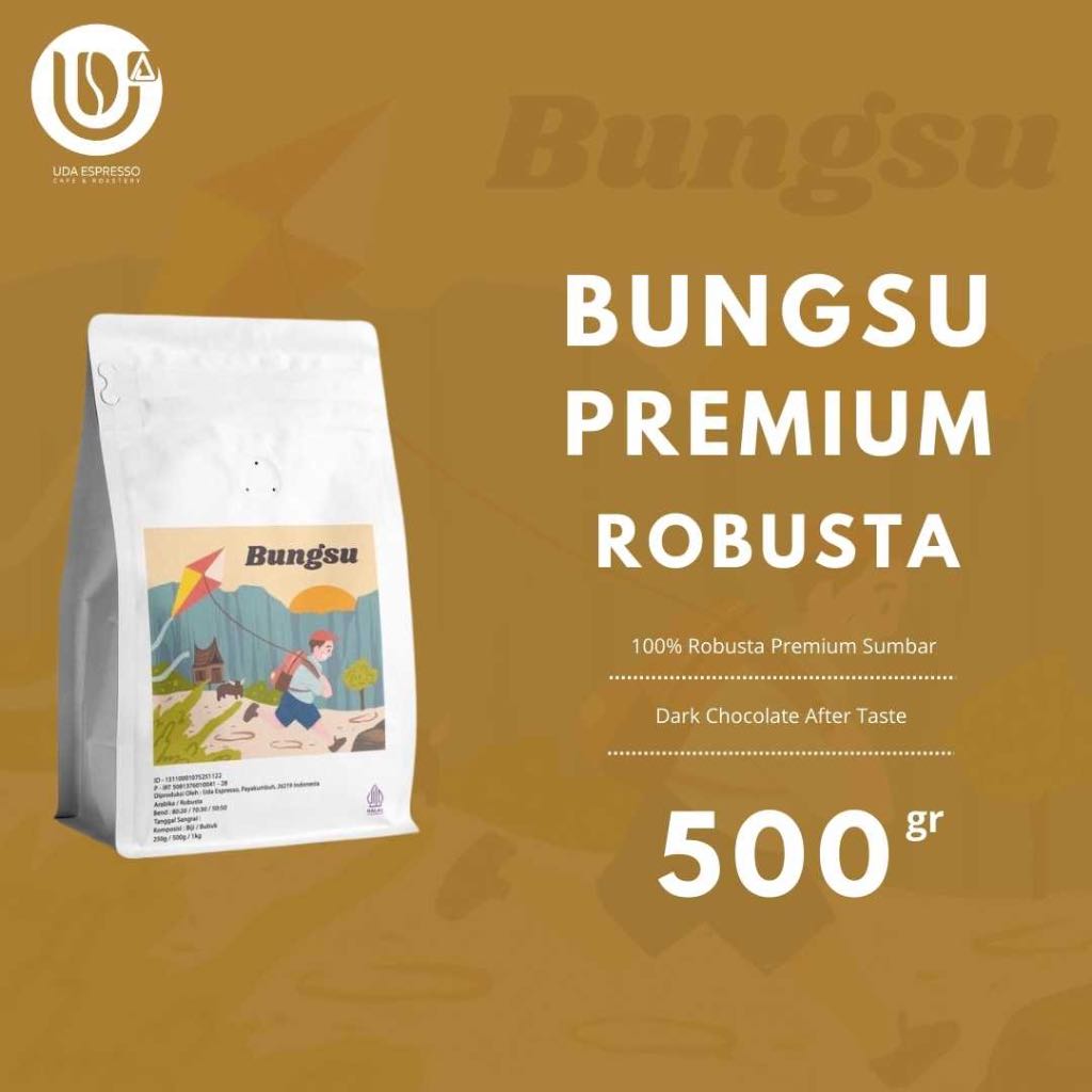 

Biji Kopi Bungsu Premium Robusta 500gr