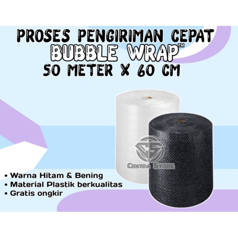 

✨TERBARU✨ BUBBLE WRAP 50 METER x 60 CM (TEBAL & BESAR) serbuuu !