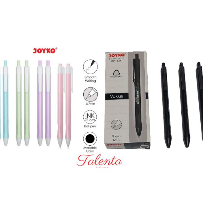 

Kode FDY485 Pulpen JOYKO VOKUS PTL Ball Pen BP-342 0.7 mm Triangular Grip (1Lusin)