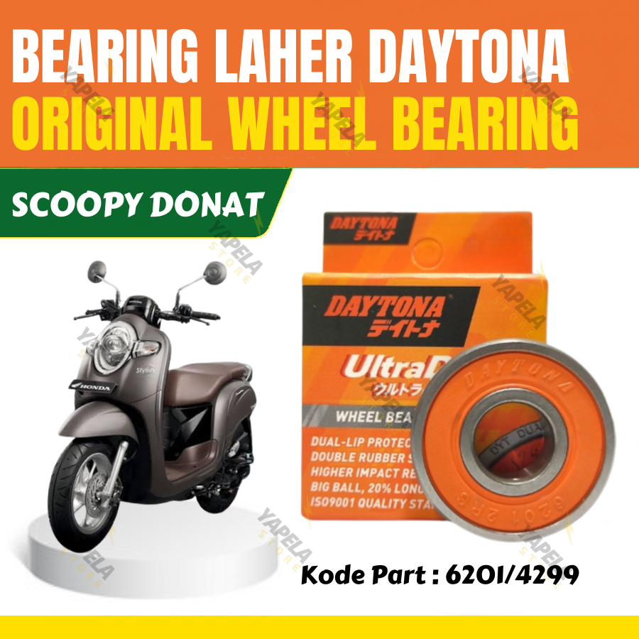 Bearing Laher Scoopy Donat Original Daytona Racing Lahar 6201-2RS