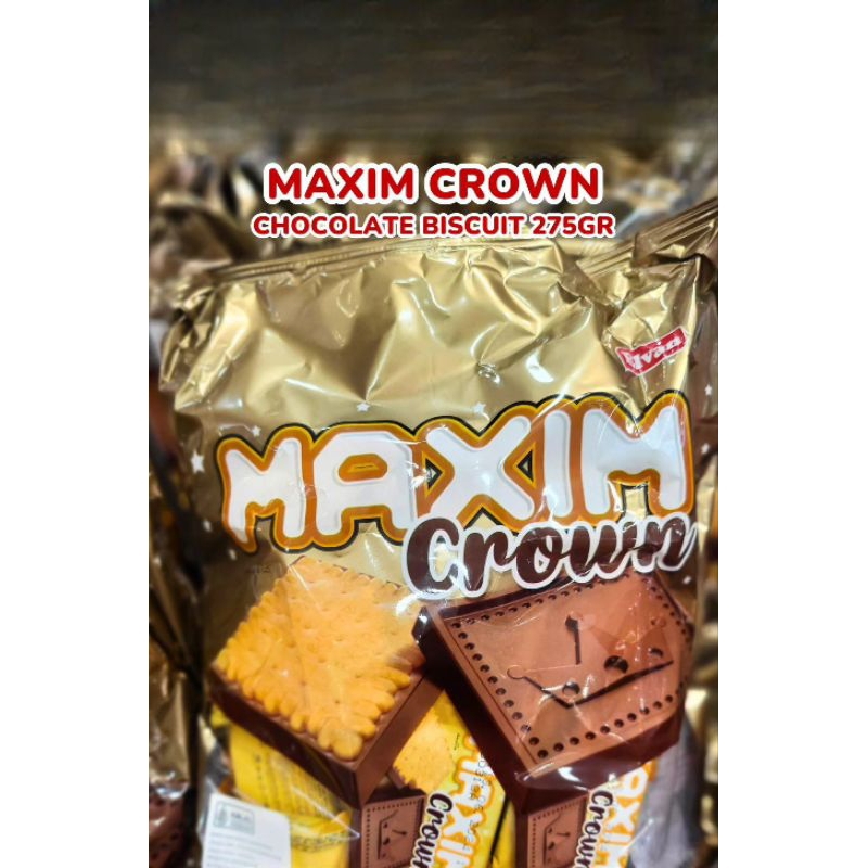 

MAXIM CROWN CHOCOLATE BISCUIT 275GR | BISKUIT COKLAT IMPORT TURKI MURAH HALAL