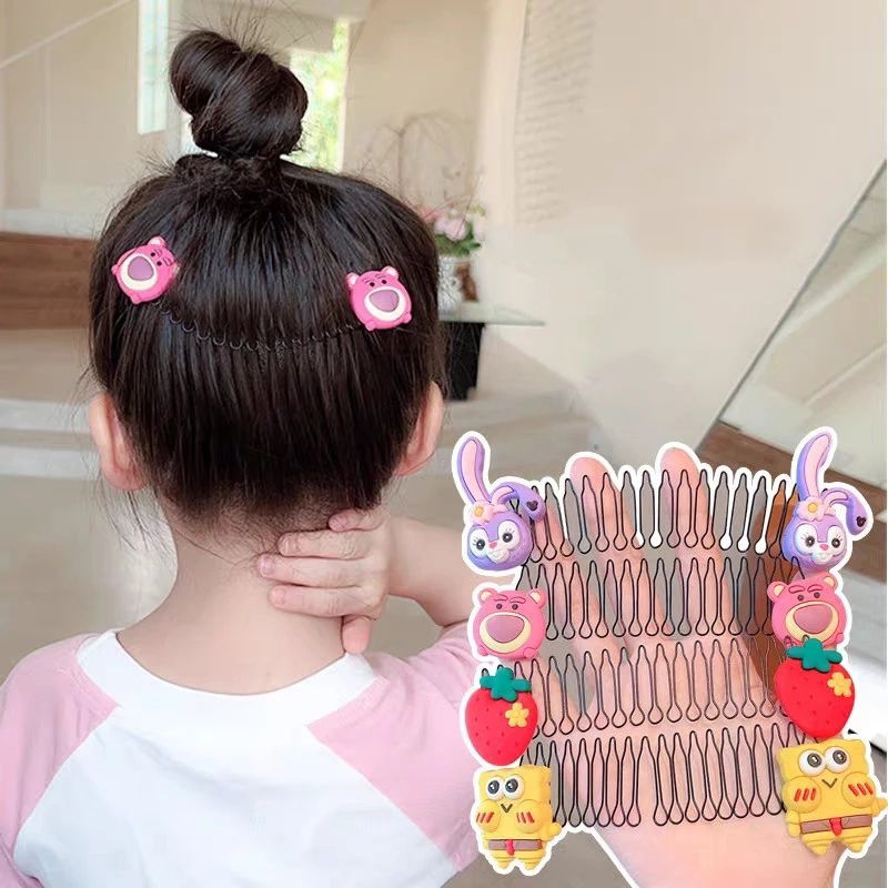 Pull Out Stretch Metal Hair Comb Hair Accessories/ Aksesoris Sisir Rambut Karakter Lucu