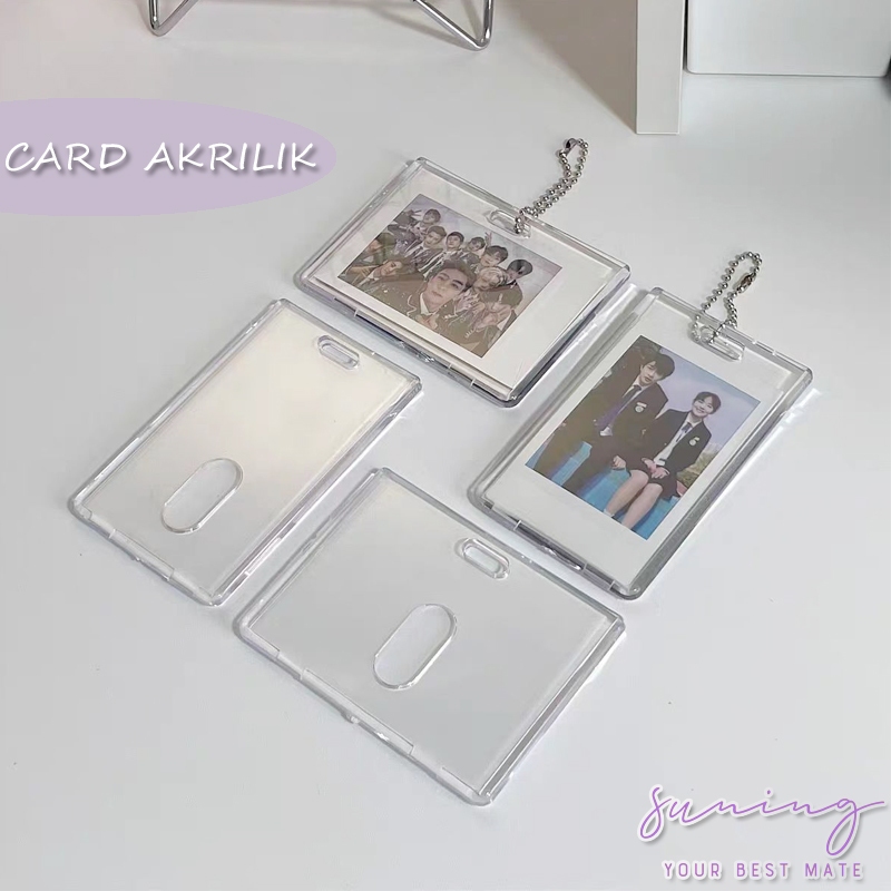 

Holder Id Card Acrylic Id Card 2 sisi Tempat Kartu Id Card Member Name Tag Acrylic -Suning Mall