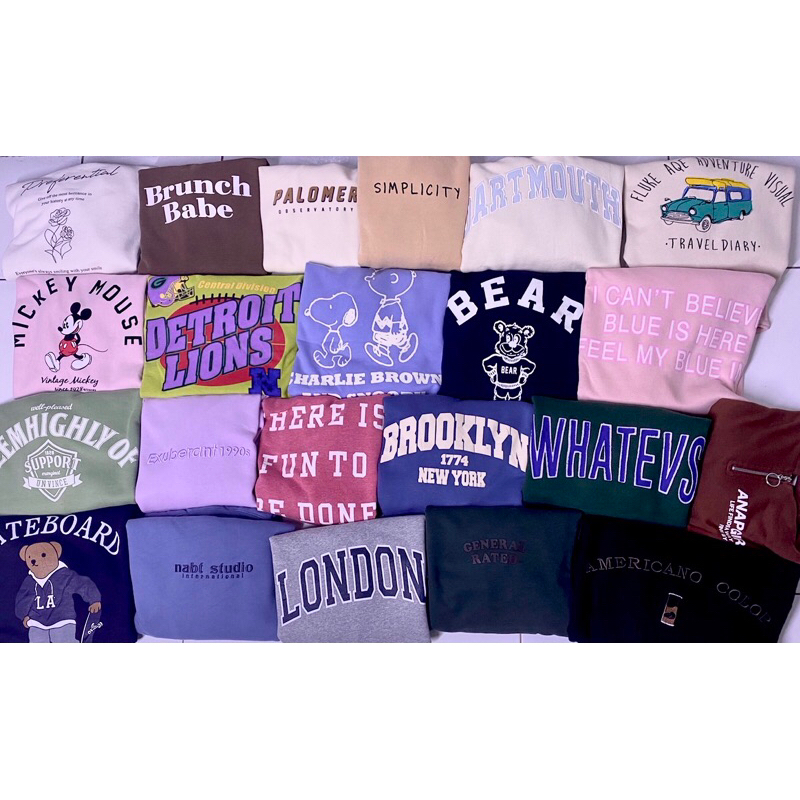 Sweater lucu crewneck lucu gemoy oversize