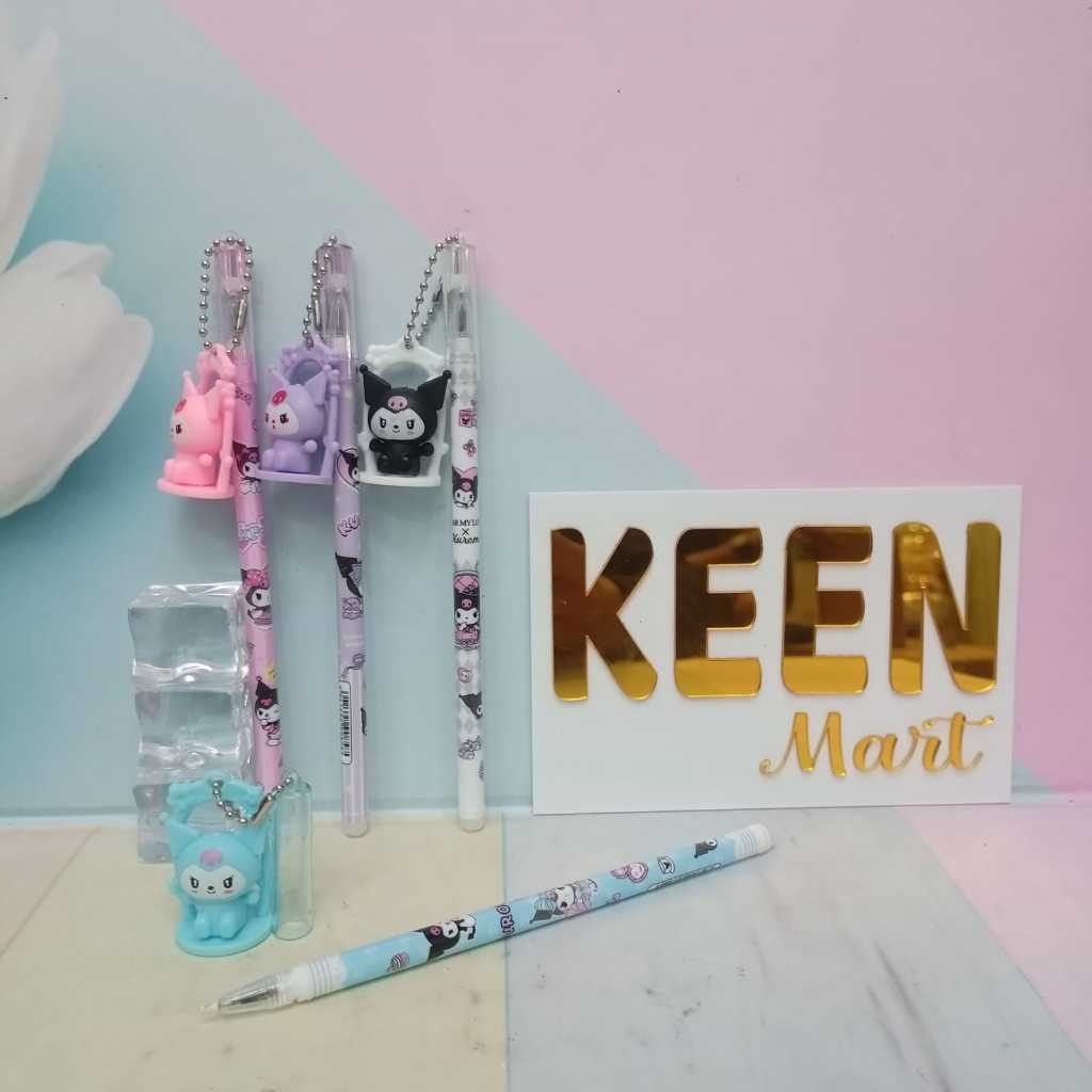 

PENA BALLPEN PEN GEL motif gantung AYUNAN KUROMI
