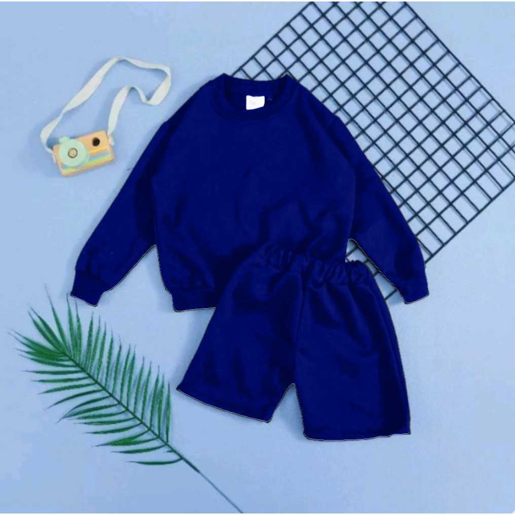 Sweater Set Anak Celana Pendek 1 - 6 Tahun //Setelan Baju Anak Sweater Training Jogger Olahraga Laki
