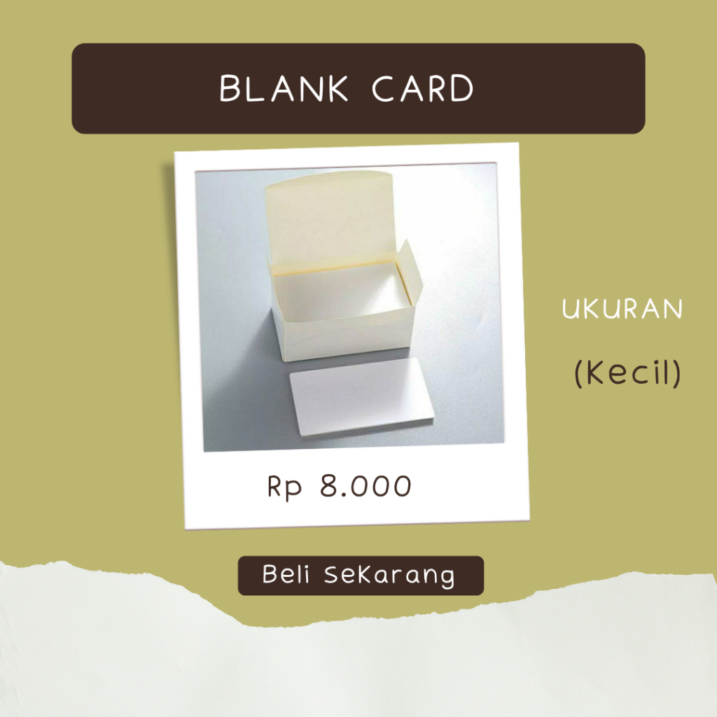 

BLANK CARD CRAFT PAPER/KARTU PUTIH KOSONG (tidak ada box)