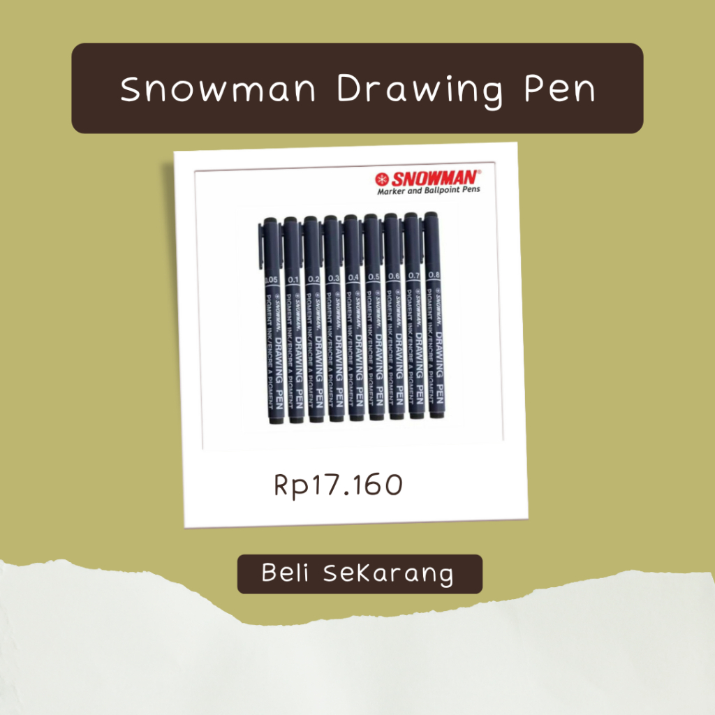 

Snowman Drawing Pen / Pulpen 0.05mm 1.0mm