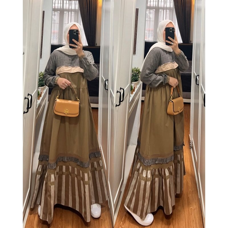 GAMIS SEMUT CANDA MOTIF TERBARU//KATUN OXFORD PREMIUM//MEWAH DAN ELEGANT//BEST SELLER//100% ORIGINAL