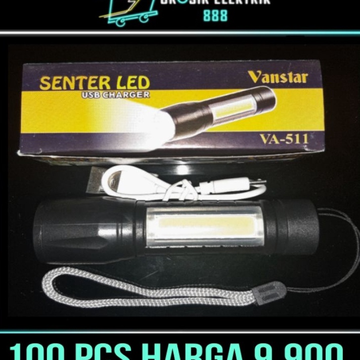 Murah Senter LED COB tar VA-511 Flashlight Waterproof ZOOM ➼