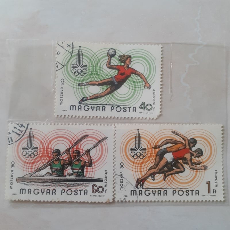 

(A) Perangko Hungaria Summer Olympic Games 1980 - Moscow (2nd series) Tahun 1980 set 3pcs