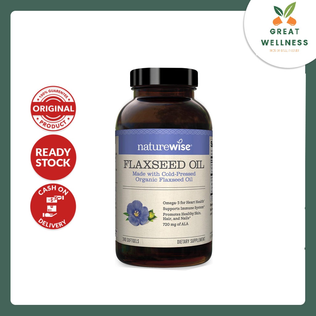 (DIJAMIN ORIGINAL) NatureWise Organic Flaxseed Oil Max 720mg ALA