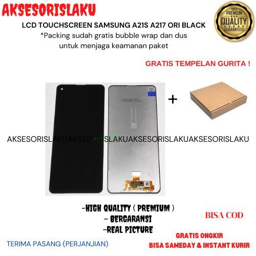 LCD TOUCHSCREEN SAMSUNG A21S A217 ORI BLACK