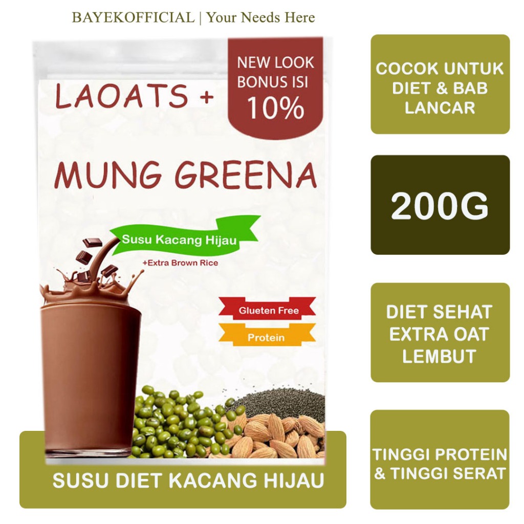 

Susu kacang hijau penurun berat badan pelangsing badan susu diet pengganti makan susu rendah lemak untuk diet low fat Laoats
