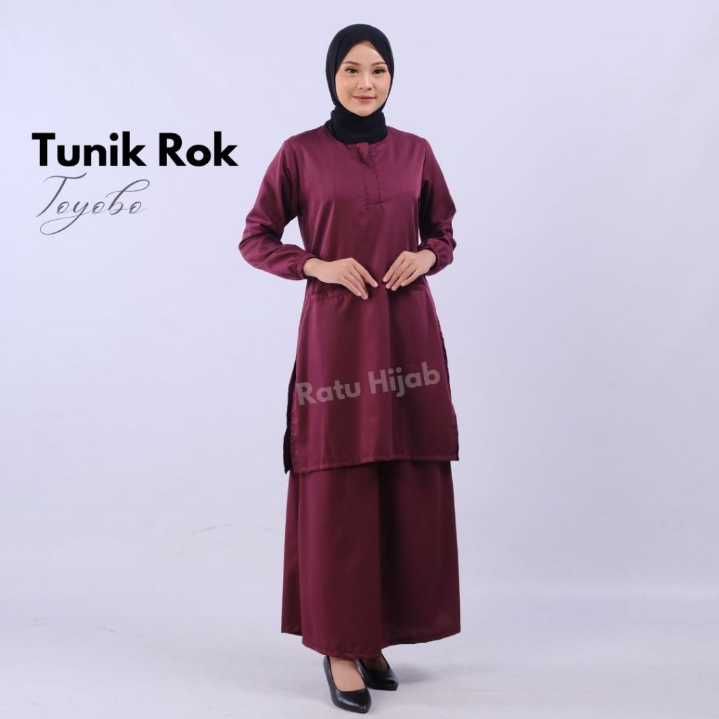 Baju OK TUNIK ROK Lengan panjang karet