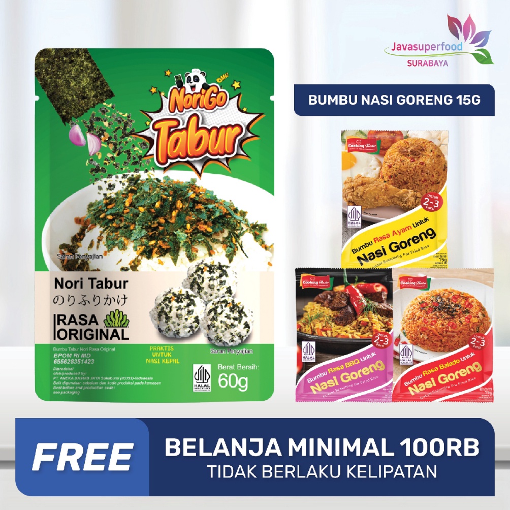 

[☮H47$] Nori Tabur Rumput Laut Panggang - 60g [280]