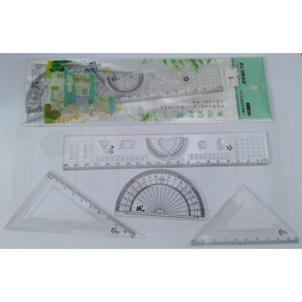 

Penggaris 1 Set ( Busur, siku, segitiga)