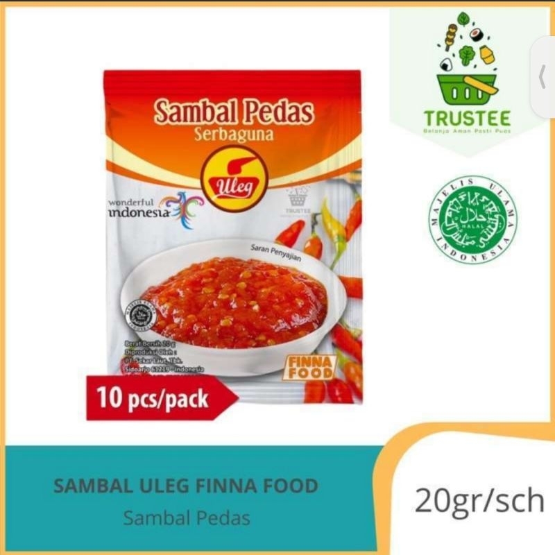 

Sambal Uleg Finna Food 19gr/20gr 1 Dus 10renceng