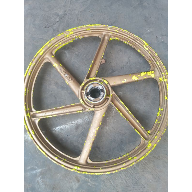 0Velg pelek daichi aloy Suzuki satria 2tak all bebek Suzuki depan saja