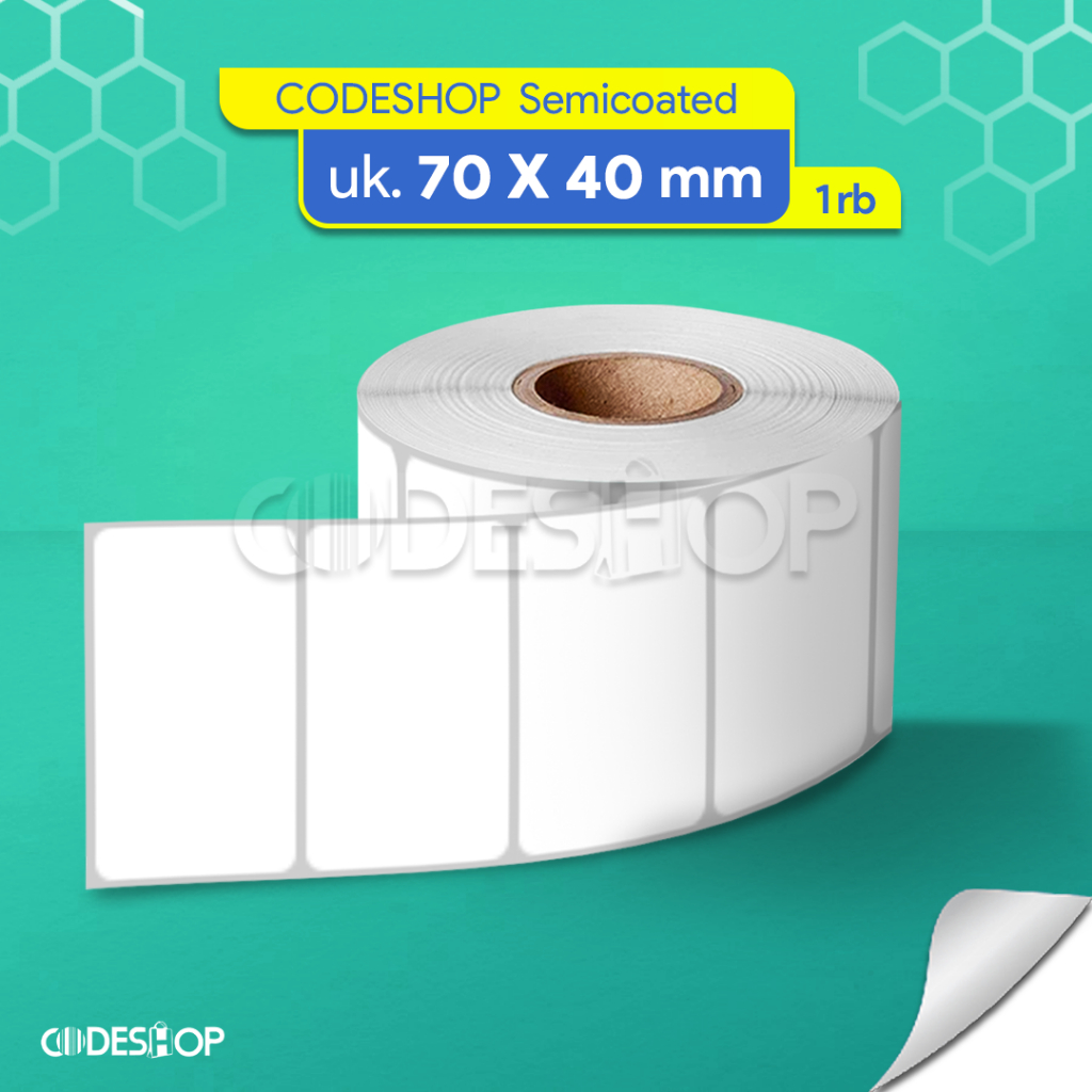 

Stiker Label Inventaris Barcode Dus Produk Warehouse Semicoated 70x40 mm