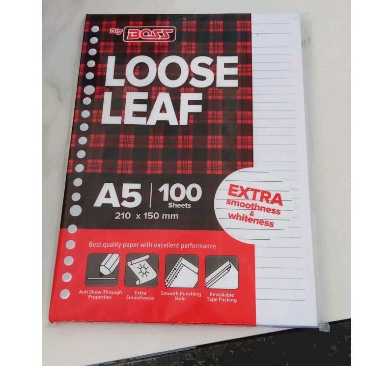 

Kertas Binder A5 100 Sheet (Big Boss)