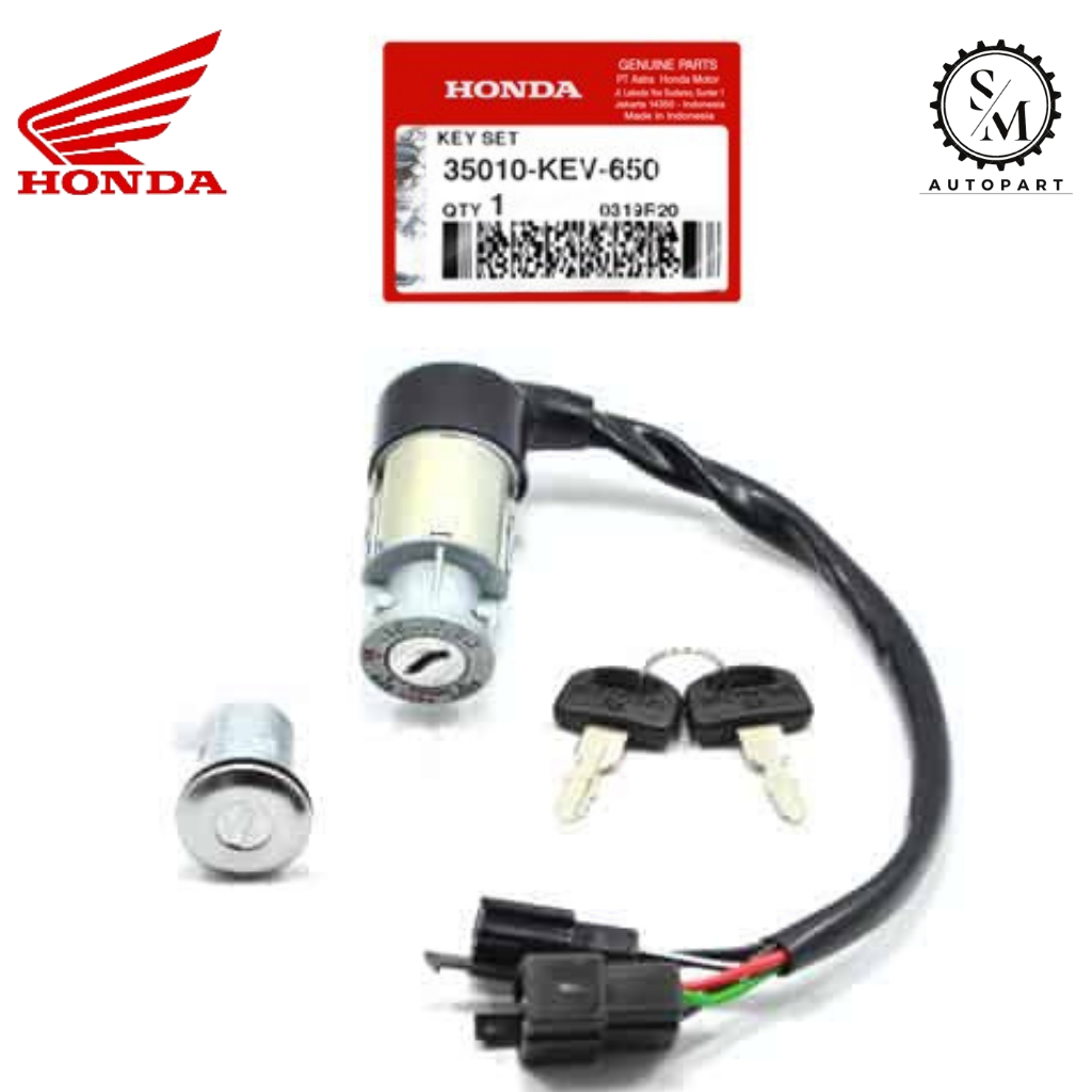 35010-KEV-650 Keyset Kunci Kontak Plus Kunci Jok Supra X 100 Lama 35010KEV650