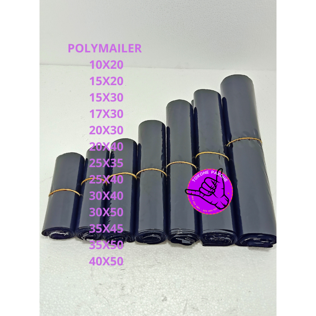 ISI 100 Plastik Polymailer / Plastik Packing Berperekat Polimer 30x40 35x45 40x50