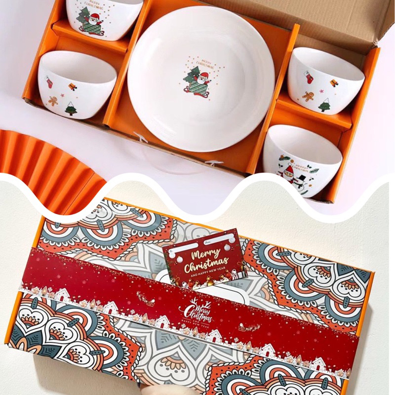 hampers natal/ piring set natal