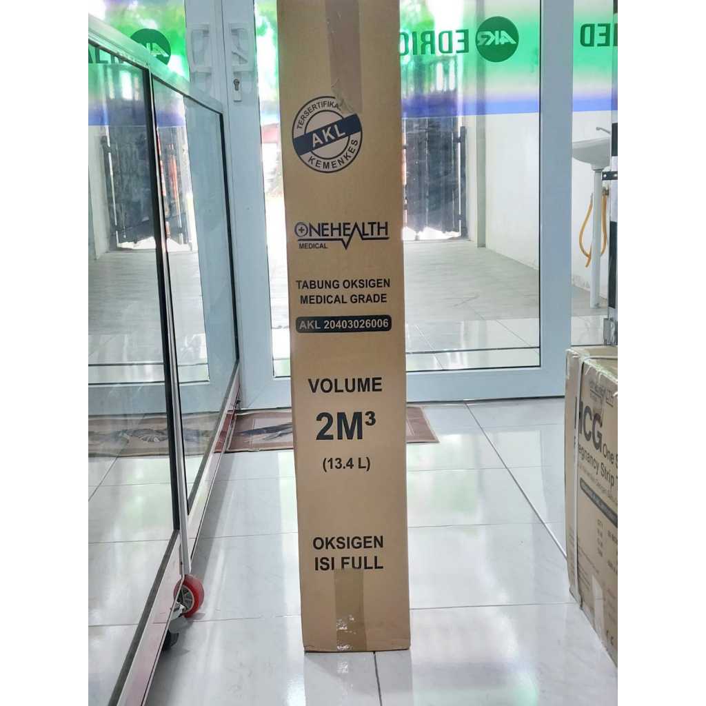 PAKET TABUNG OKSIGEN MEDIS 2M3 KOMPLIT SIAP PAKAI-REGULATOR CHRONA CARE