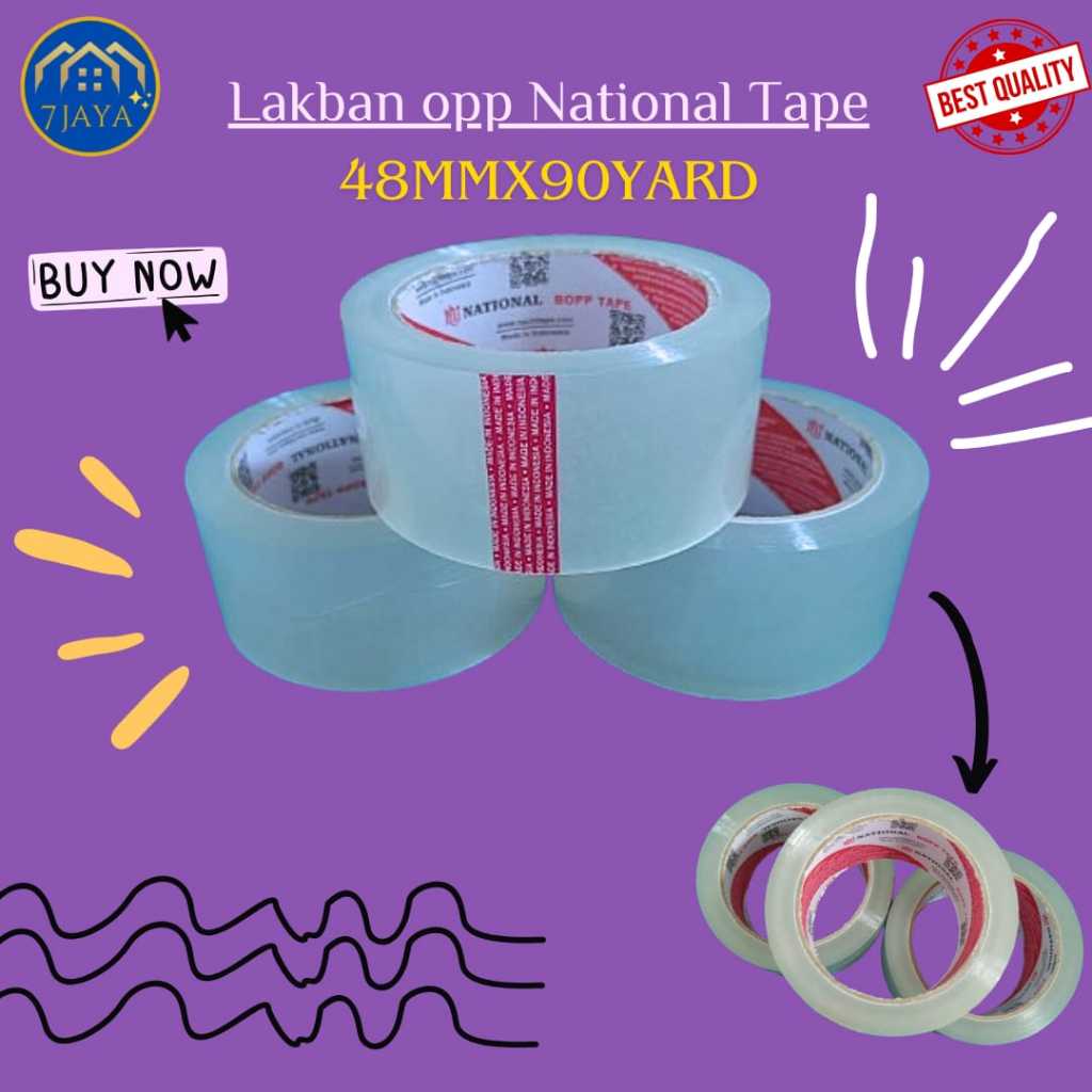 

Lakban opp National tape 48mmx90yard