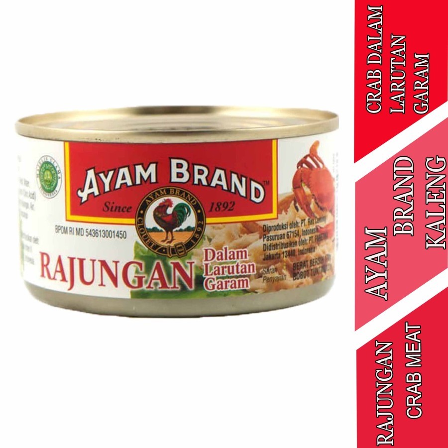 

Kepiting Air Garam Kaleng - Ayam Brand - Crab Meat In Brine - 170gr