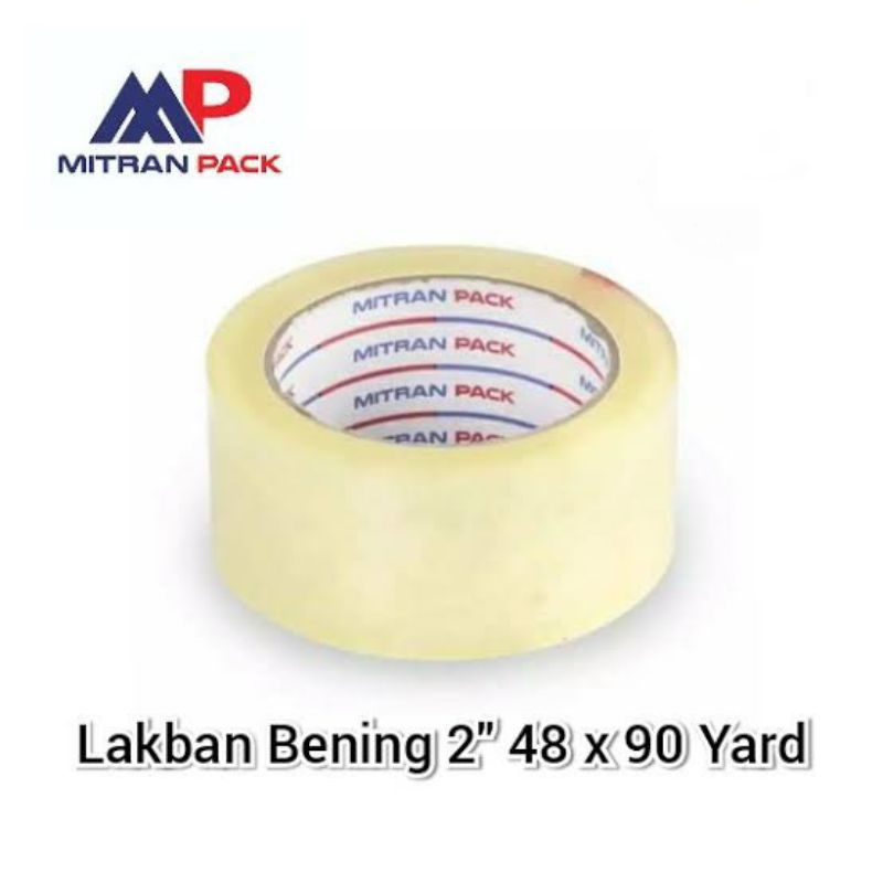 MITRAN PACK lakban bening 2 inch 90 yard / lakban bening 2inch 90yard / lakban bening 2&quot; 90 yard