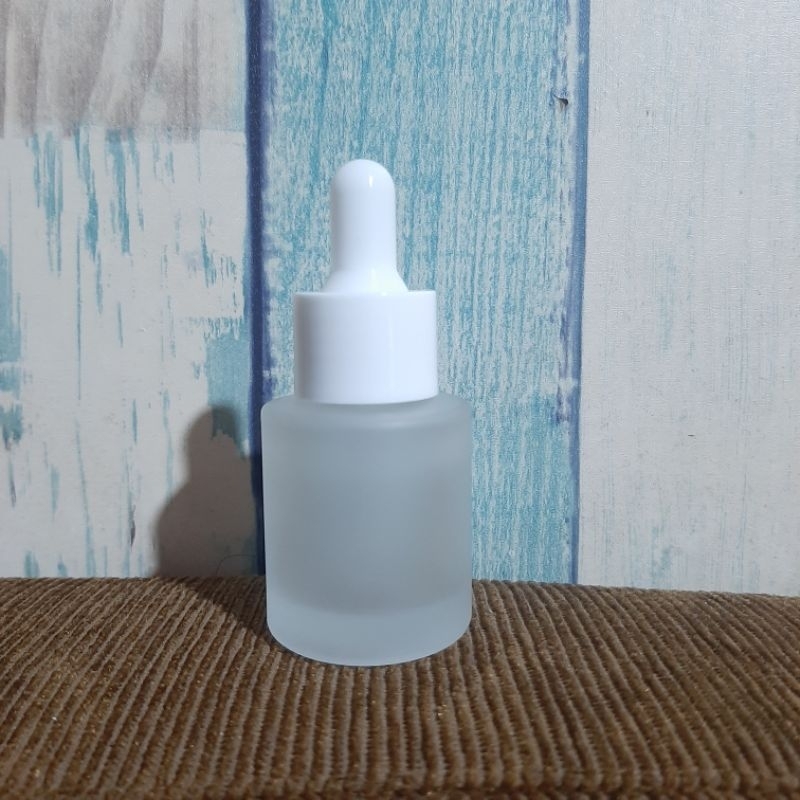 botol serum 20 ml kaca doff botol pipet kaca buram bahu datar 20ml