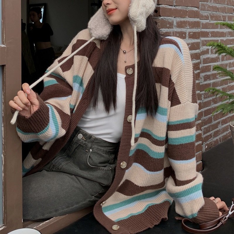 LC906 Premium Oversized Kardigan Korea Terbaru