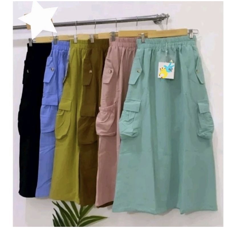 ROK SKIRT / CARGO POCKET SKIRT / ROK KARGO / ROK CARGO / ROK KEKINIAN / ROK CARGO CRINKLE AIRFLOW