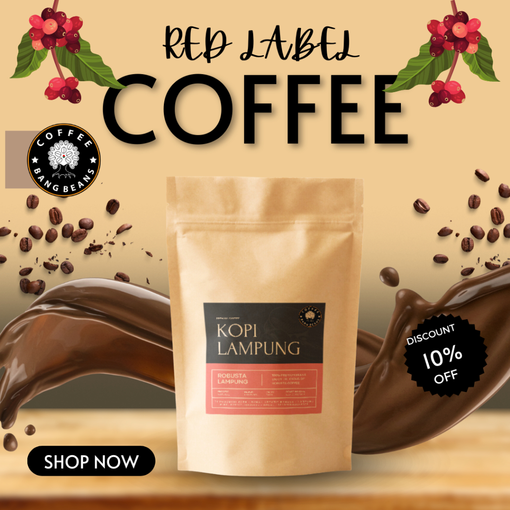 

KOPI LAMPUNG ASLI TANPA CAMPURAN LABEL MERAH 100 G