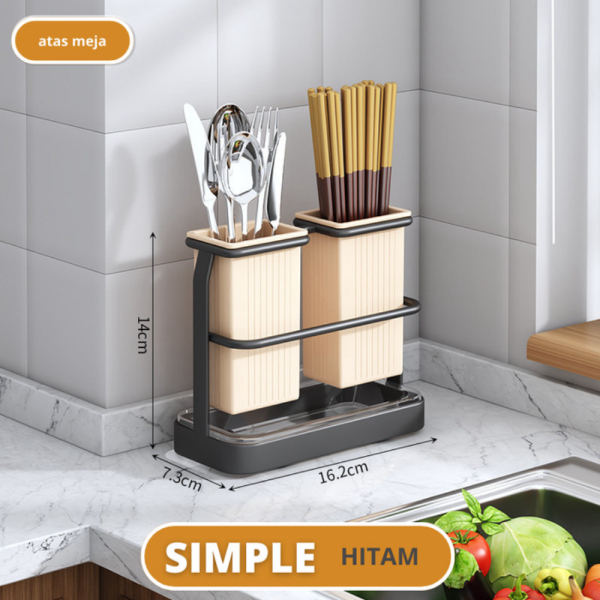 

Unik HALU Tempat Pengering Sendok Garpu Pisau Sumpit Dapur Serbaguna HRM151 - 152 Hitam Murah