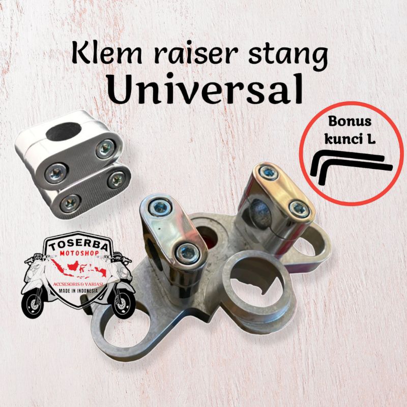 Raiser riser klem stang universal rx king thunder megapro tiger scorpio