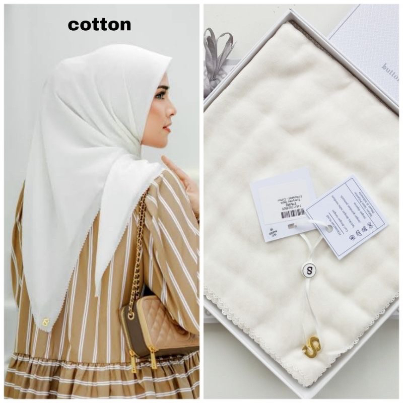 NWT tapis square tapis cotton buttonscarves