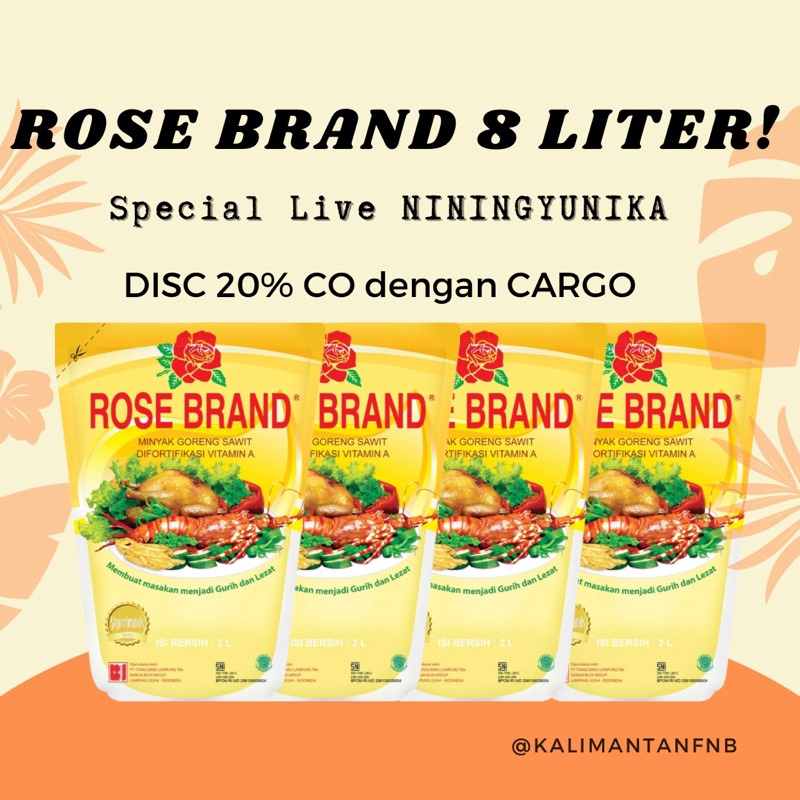 

✨ Rose Brand 8Liter! SIAP KIRIM FREE PACKING! gas !!