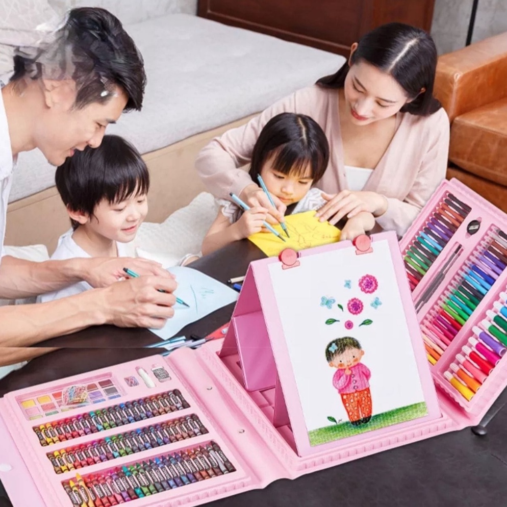 

Pr0duk 208 Pcs Set Mewarnai Set/Pensil Crayon ( Alat Menggambar atau Mewarnai ) [184]