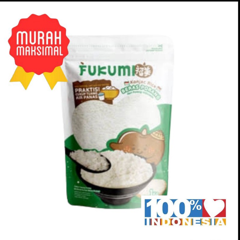 

Ready Stok Fukumi Beras Porang Pouch 1KG Diabtx n Diet Friendly 