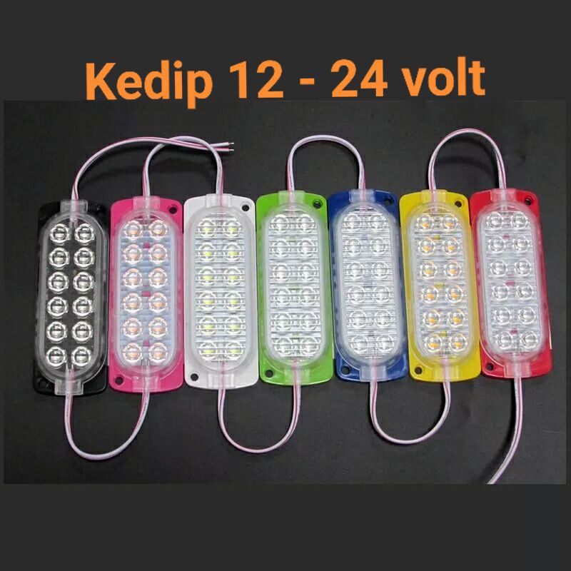 LAMPU LED KEDIP TANPA MODUL kedip tanpa modul  ultrasonic  12 mata kedip tanpa modul 12 - 24 volt