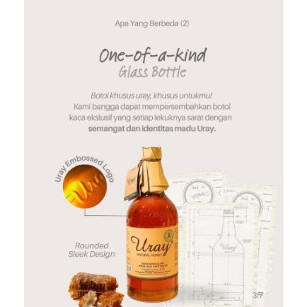 

[✧M1<] Madu Uray Raw Honey 875 gr (875 ml) Madu Murni Sehat Madu Hutan Madu Asli Madu Uray (Raw Honey) Potongan