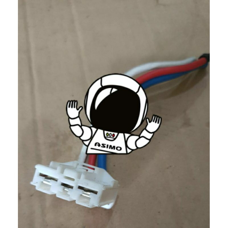 soket steker pin 3 motor dinamo generator charger ac aki original wuling confero S cortez cosmo alma