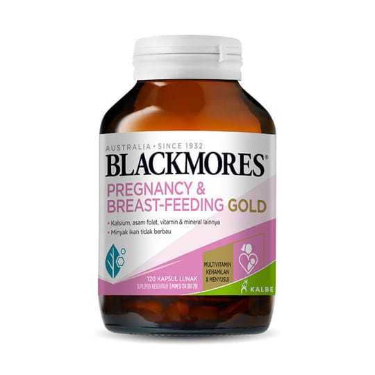 Blackmores Pregnancy & Breastfeeding Gold New /60 KAPSUL/ I-FOLIC / Suplemen Ibu Hamil & Menyusui / 
